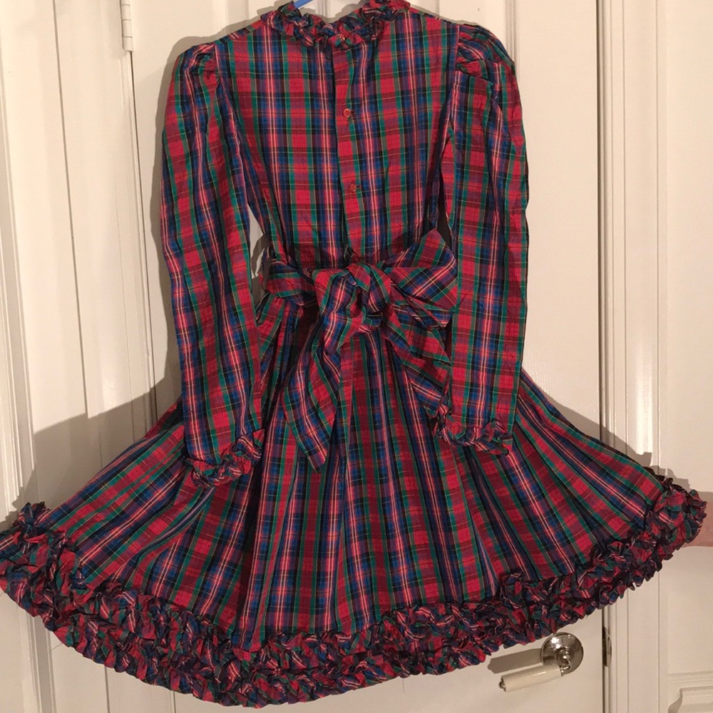 YSL Vintage CHRISTMAS PLAID GIRLS Dress Holiday